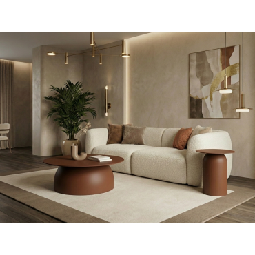 Kastra & Polaris Kızıl Kahve Sehpa Seti