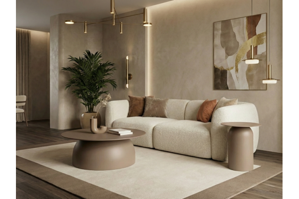 Kastra & Polaris Toprak Gri Sehpa Seti