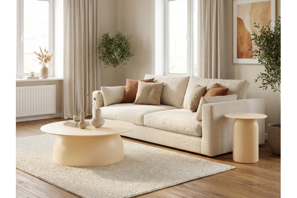 Kastra & Polaris Sıcak Fildişi Sehpa Seti