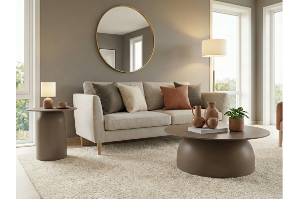 Kastra & Polaris Vizon Gri Sehpa Seti