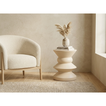 Askella Açık Krem Yan Sehpa