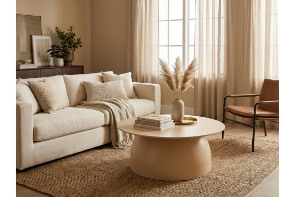 Kastra Açık Krem Orta Sehpa