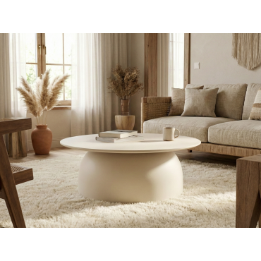 Kastra Keten Beyaz Orta Sehpa