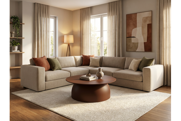 Kastra Kızıl Kahve Orta Sehpa