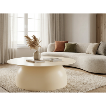 Kastra Sıcak Fildişi Orta Sehpa